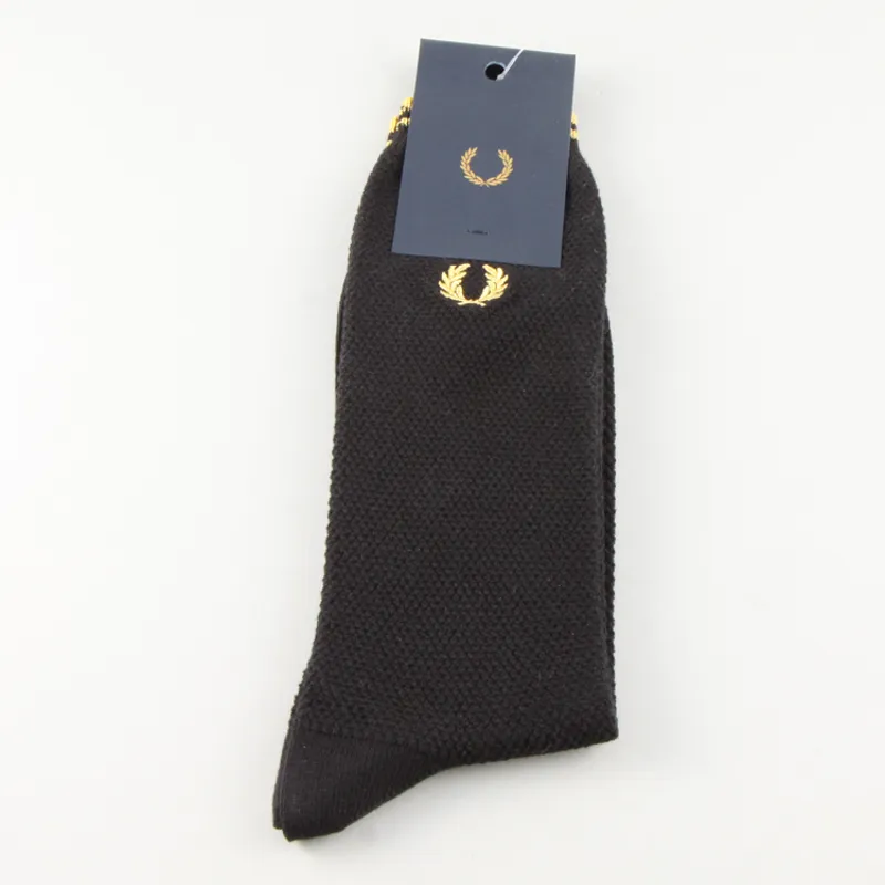 Fred Perry Tipped Socks - Black/Champagne